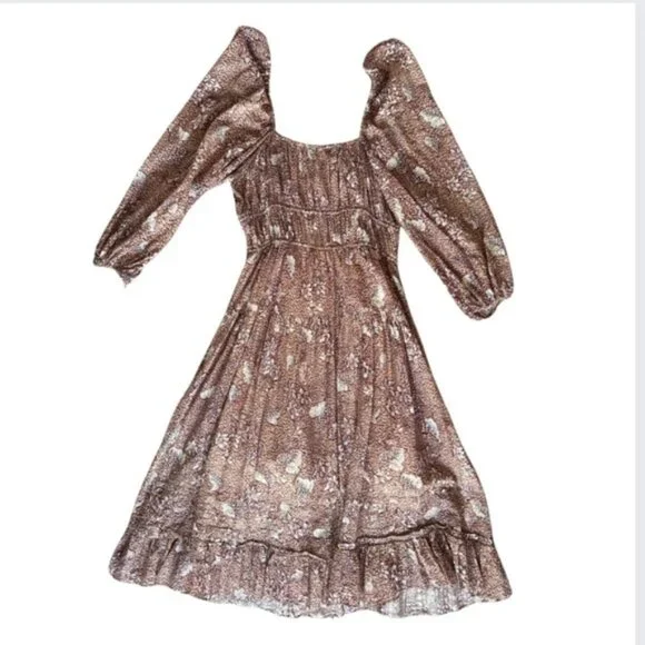 NWOT Ulla Johnson Pleated Floral Dress - Picture 10 of 11